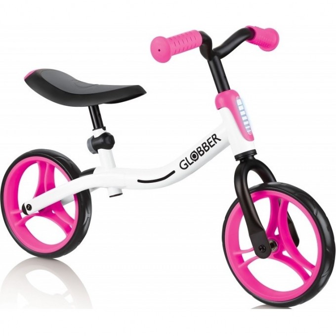 Беговел GLOBBER GO BIKE белый-розовый 610-162