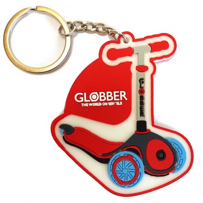 Брелок для ключей GLOBBER в форме самоката, красный 581-007
