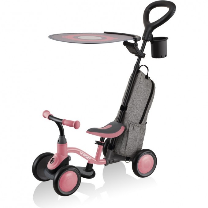 Каталка-беговел GLOBBER LEARNING BIKE 3 в 1 DELUXE, пастельно-розовый 639-211