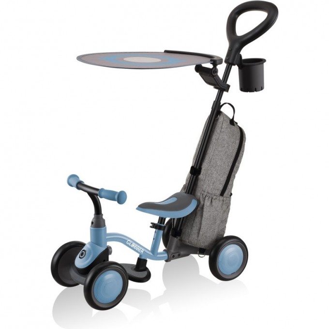 Каталка-беговел GLOBBER LEARNING BIKE 3 в 1 DELUXE, пастельно-синий 639-200