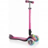 Самокат GLOBBER ELITE DELUXE FLASH LIGHTS Розовый 449-110-3