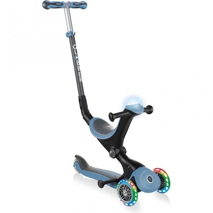 Самокат GLOBBER GO UP DELUXE PLAY LIGHTS Пастельно-синий 648-200