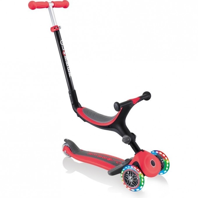 Самокат GLOBBER GO UP FOLDABLE LIGHTS Красный 643-102