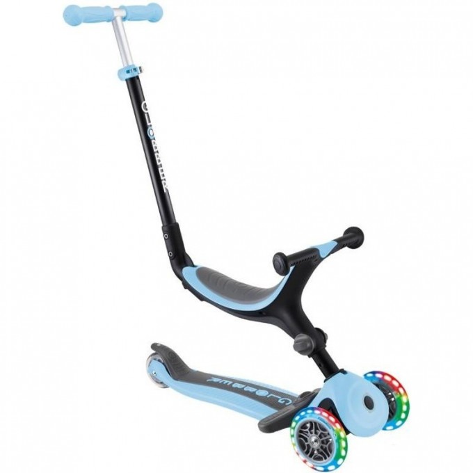 Самокат GLOBBER GO UP FOLDABLE LIGHTS Пастельно-голубой 643-200