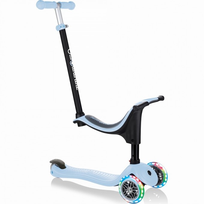 Самокат GLOBBER GO UP SPORTY LIGHTS постельно-голубой 452-200-3 S