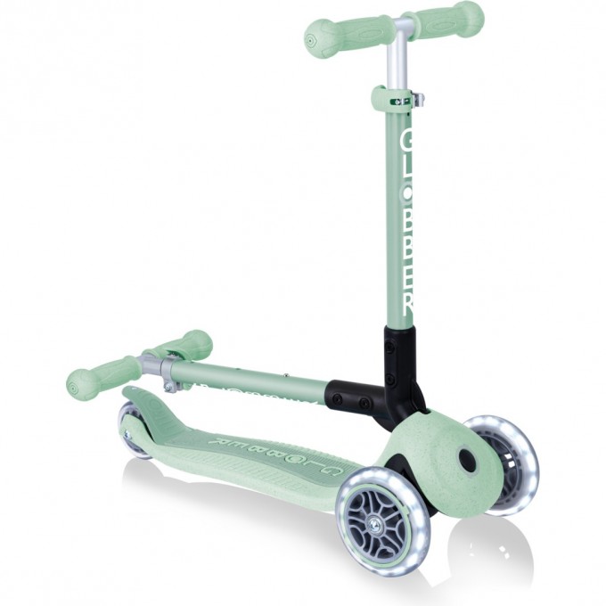 Самокат GLOBBER JUNIOR FOLDABLE LIGHTS ECOLOGIC PISTACHIO 692-505