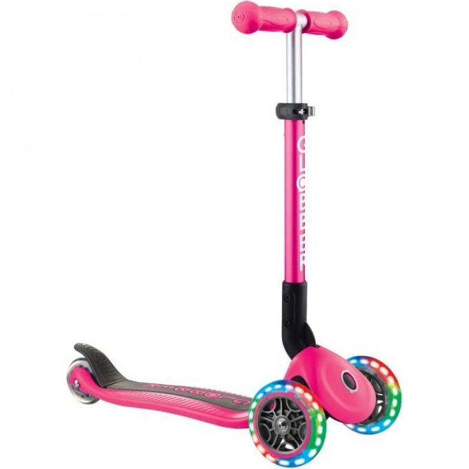 Самокат GLOBBER JUNIOR FOLDABLE LIGHTS Розовый 437-110