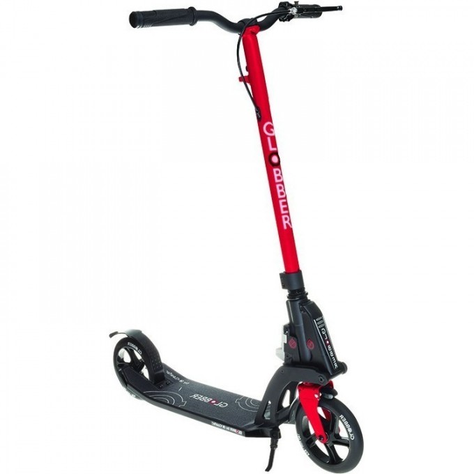 Самокат GLOBBER ONE K 180 с ручным тормозом Красный 499-102