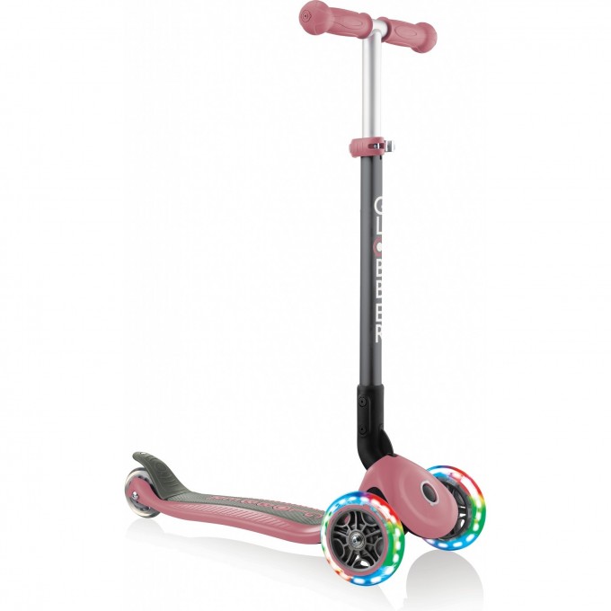 Самокат GLOBBER PRIMO FOLDABLE LIGHTS Пастельно-розовый 432-210-2