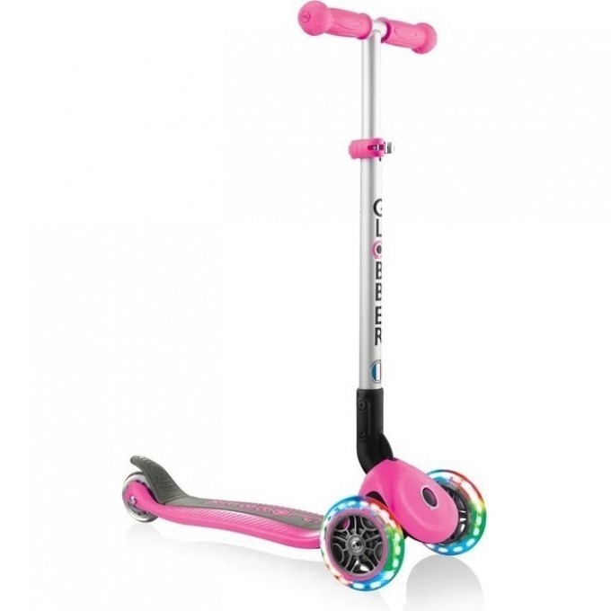 Самокат GLOBBER PRIMO FOLDABLE LIGHTS (V2) Розовый 432-110-3