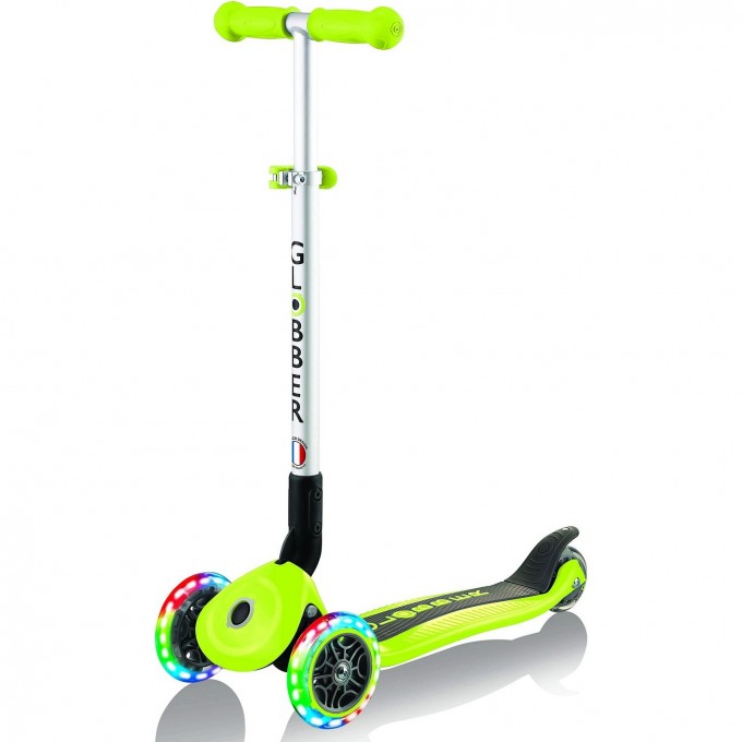 Самокат GLOBBER PRIMO FOLDABLE PLUS LIGHTS Зеленый 439-107
